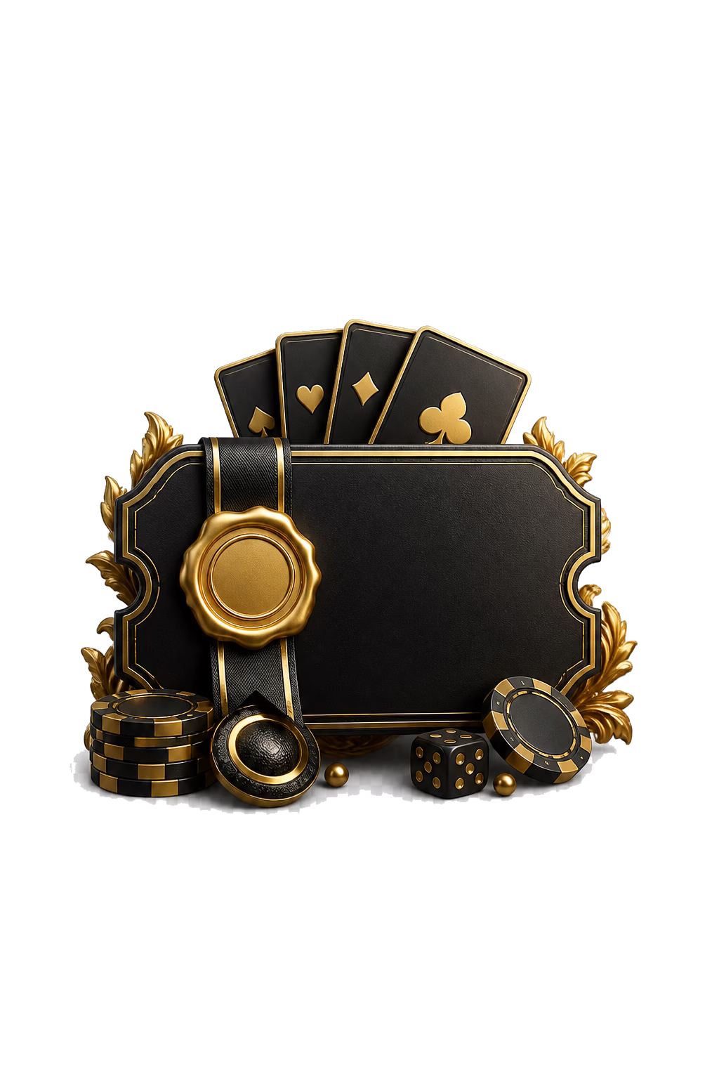 Bonuscode-Karte mit Chips und Siegel